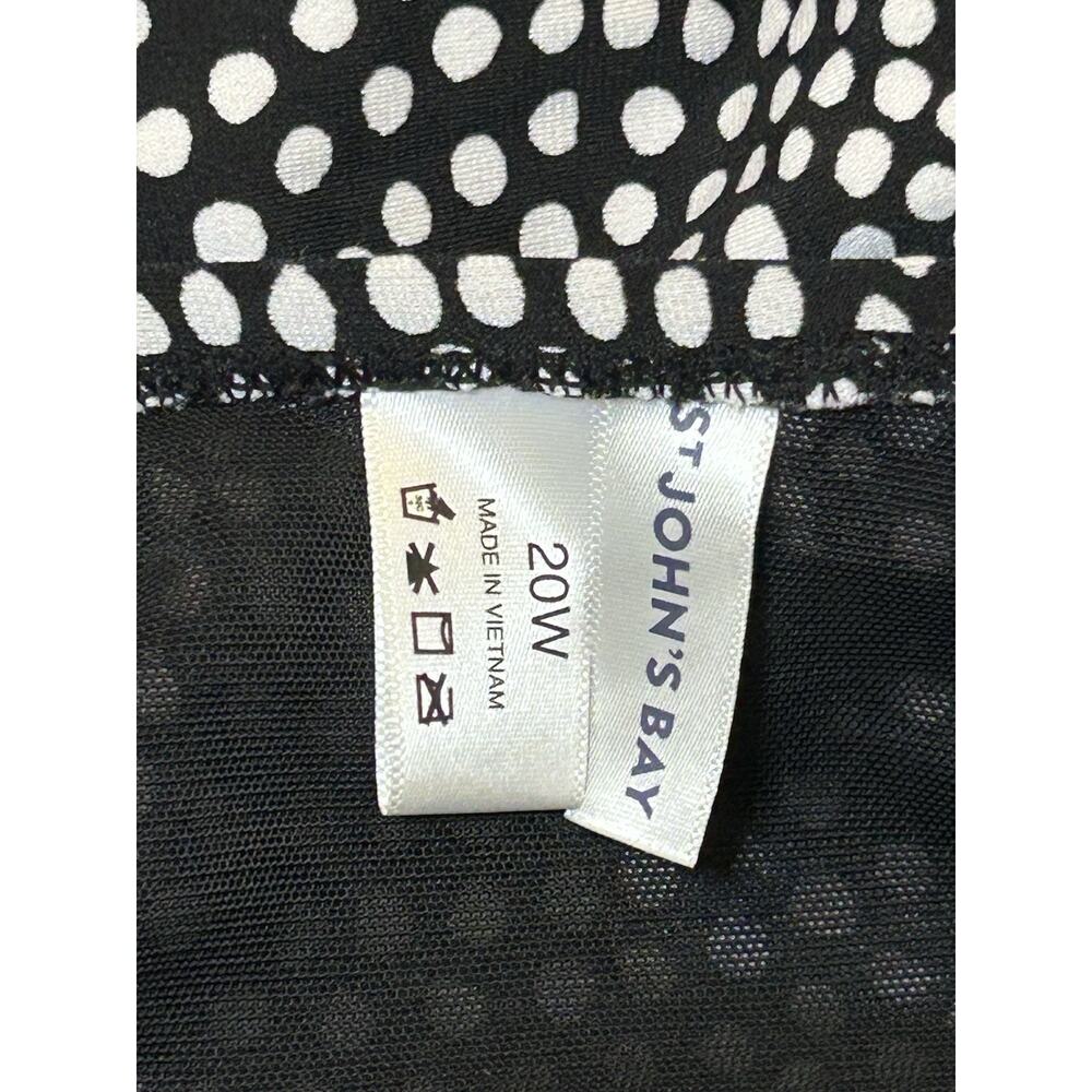 NWT St. John's Bay Secretly Slender Polka Dot One-Piece Swimsuit size 20W - Picture 5 of 5